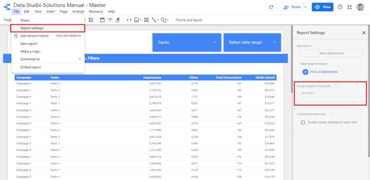 theo dõi phân tích google trong data studio